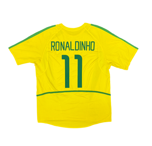 Brazil 2002 Home Shirt Ronaldinho #11